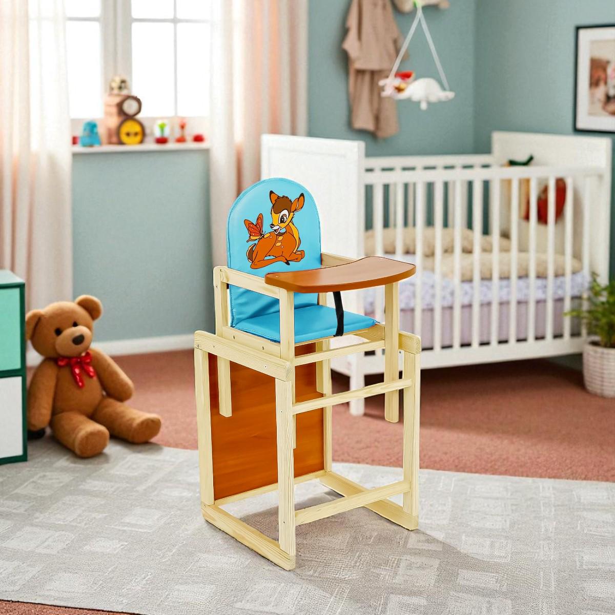 Стульчик для кормления Мася Оленeнок Бемби Голубой (№2055) - фото 3 Стульчик для кормления Мася Оленeнок Бемби Голубой (№2055) - фото 3