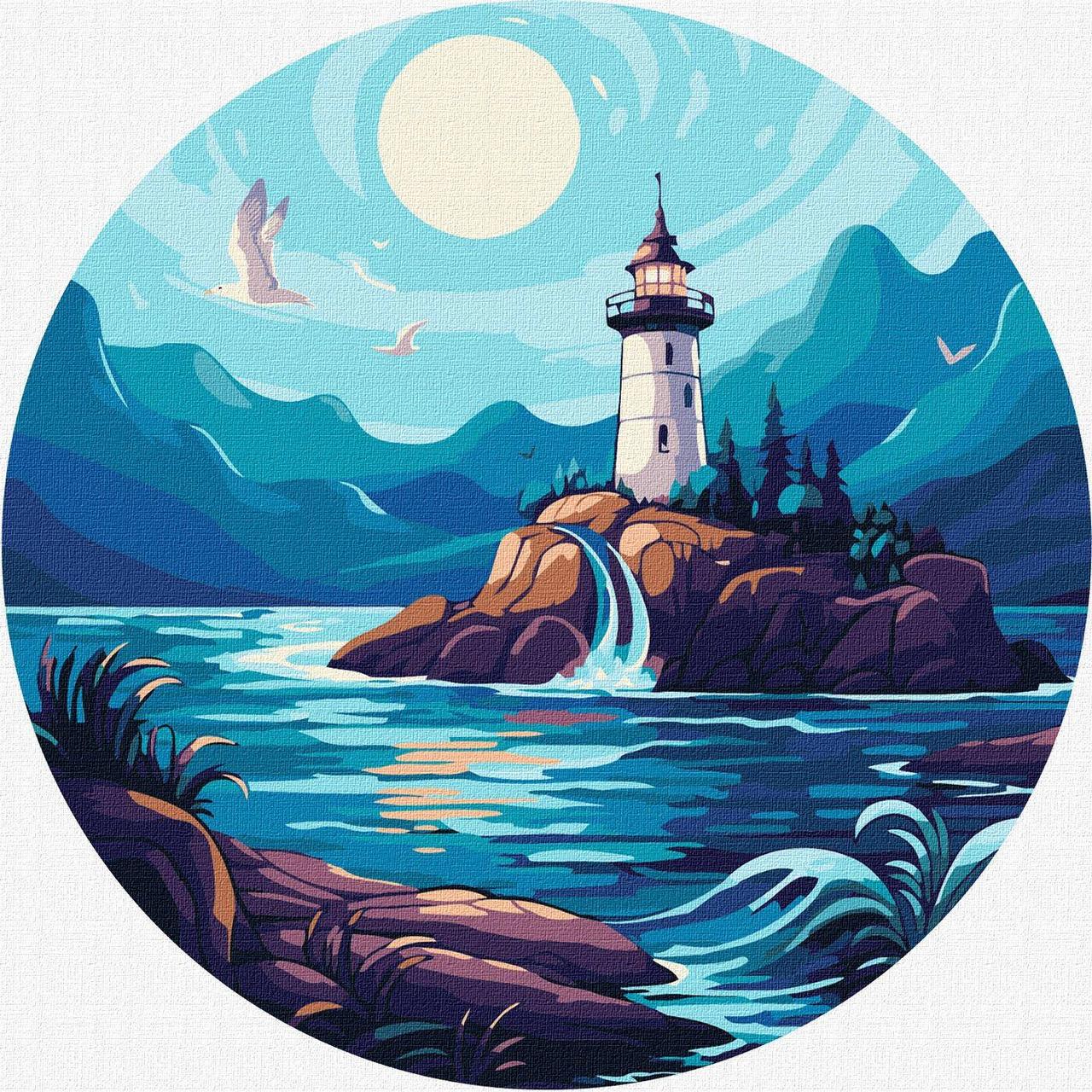 Картина по номерам Ideyka Яркий маяк d 26 см (2824287522)