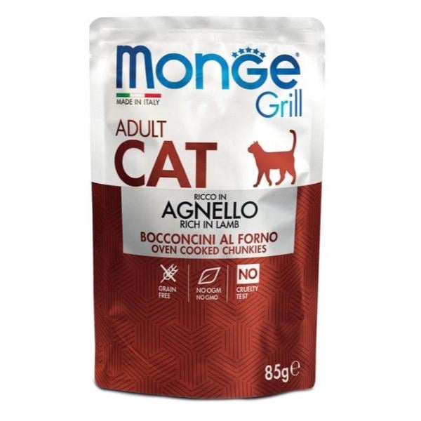 Корм для кошек влажный Monge Cat Grill Wet ягненок 85 г (000025750)
