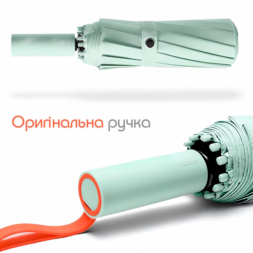 Парасолька автоматична двошарова від дощу і сонця LOSSO Elite 105 см М'ятно-зелений (526302014) - фото 4 Парасолька автоматична двошарова від дощу і сонця LOSSO Elite 105 см М'ятно-зелений (526302014) - фото 4