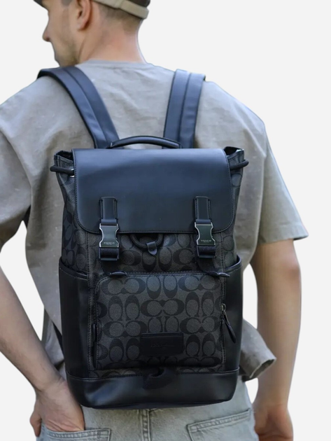 ᐉ Рюкзак Coach Track Backpack In Signature Canvas Black • Краща