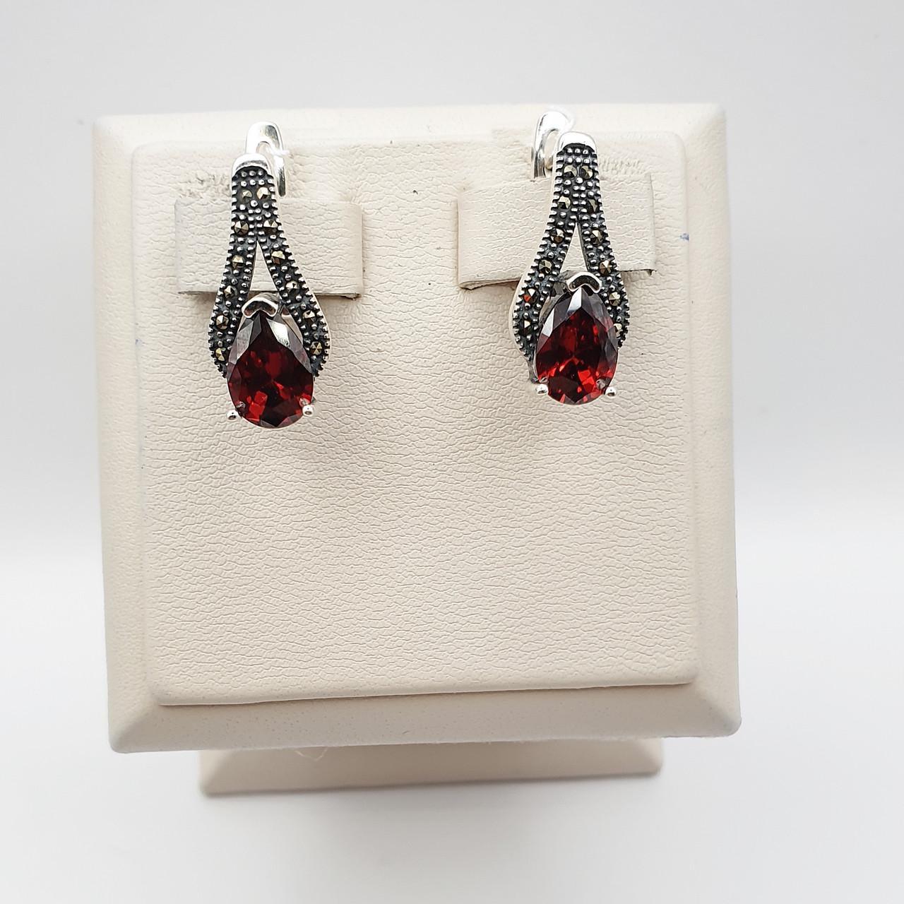 Серебряные серьги с гранатом 6,55 г (2683738926) Серебряные серьги с гранатом 6,55 г (2683738926)