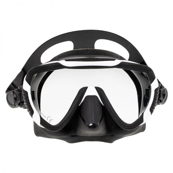 Маска для подводной охоты и дайвинга Marlin Enjoy Black с белой рамкой