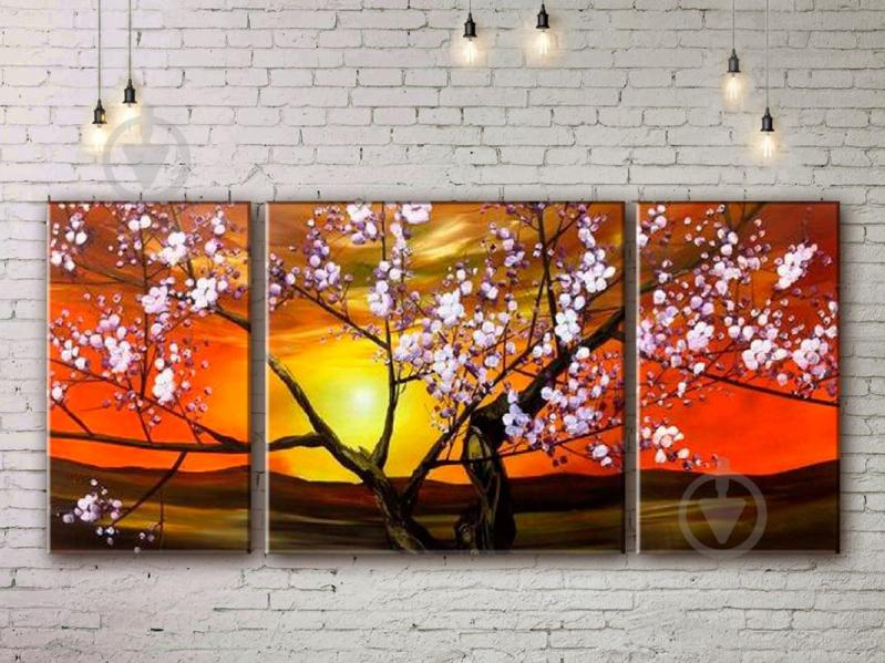 Модульная картина акрилом пейзаж ArtStar MHM17_3_124 размер 60 х 120 см