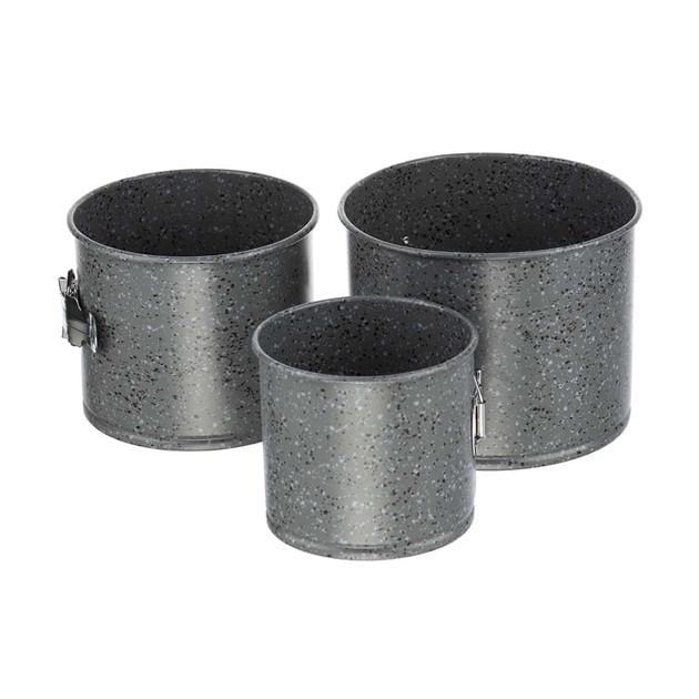 Формы для выпечки высокие кулинарные разъемные мраморное покрытие 3 шт.