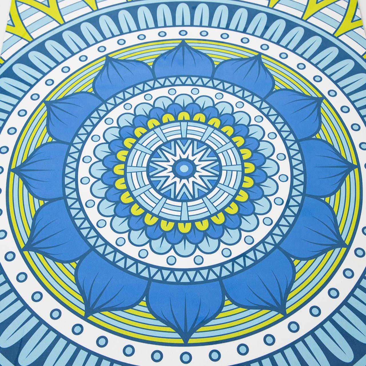 Килимок для йоги та фітнесу OSPORT каучук/замша 4 мм 183x68 см Синьо-бірюзовий (OF-0286-0082) - фото 4