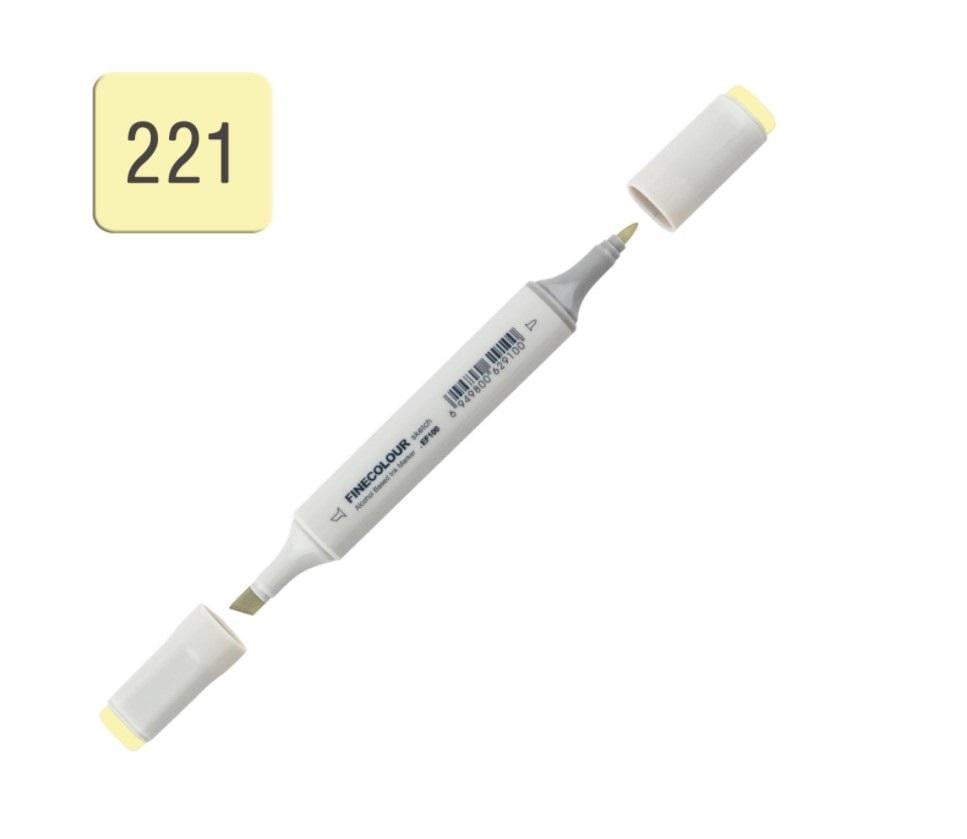 Маркер спиртовой Finecolour Sketchmarker 221 YG221 Бледно-желтый лимон (EF100-221) - фото 2