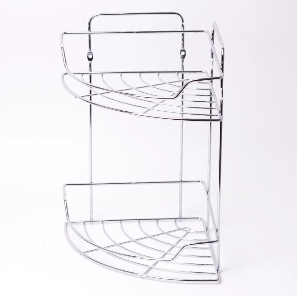 Полиця 2-ярусна кутова Besser хромована 29,5х22х33 см (MKM-0435D) Полиця 2-ярусна кутова Besser хромована 29,5х22х33 см (MKM-0435D)