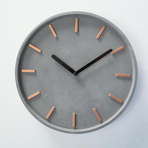 Настенные часы Gela серый бетон d28см (1xAA 1.5V) Болт 3453200