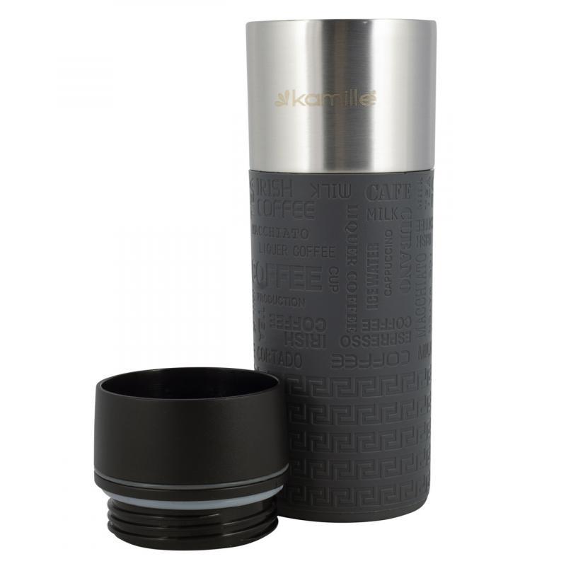 Термос Kamille Cortado 420 мл Сірий - фото 3 Термос Kamille Cortado 420 мл Сірий - фото 3