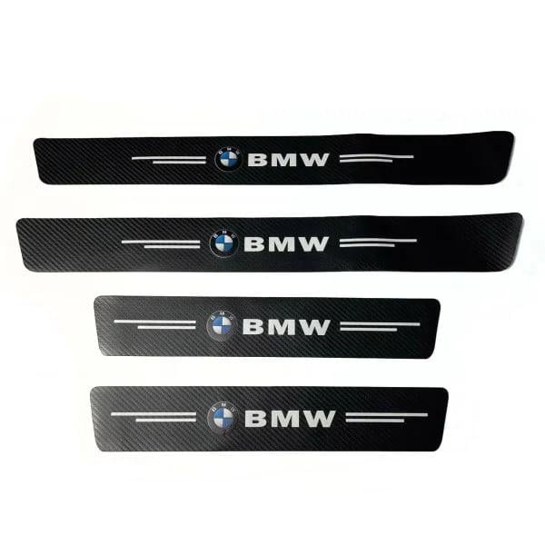 Защитная пленка накладка на пороги для BMW 4 шт. Черный карбон (4237)