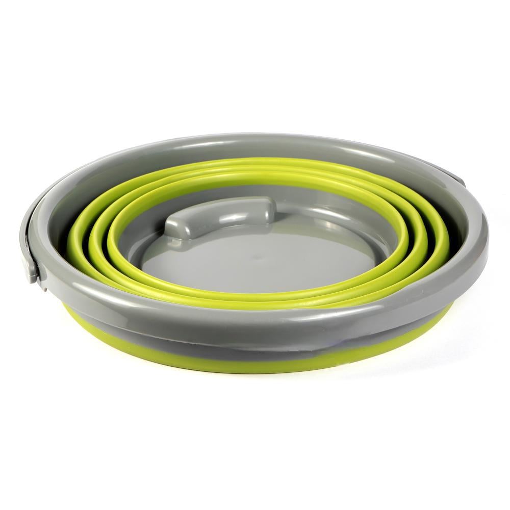 Відро складане Ranger RA 8852 10 л силікон Сірий/Салатовий (f2581311) - фото 4 Відро складане Ranger RA 8852 10 л силікон Сірий/Салатовий (f2581311) - фото 4