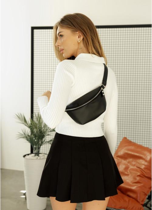 Поясная сумка женская Sambag из экокожи Черный (844024415)