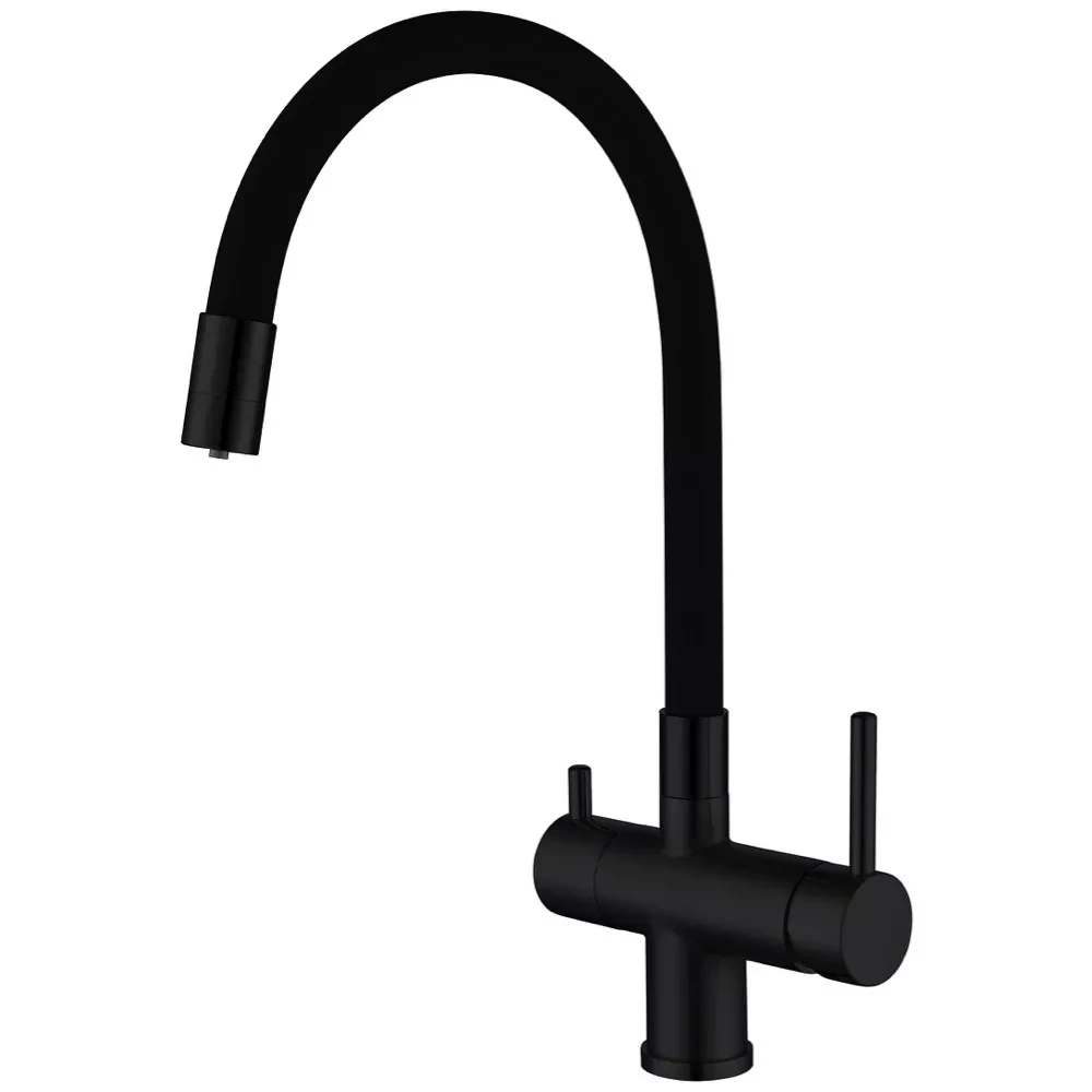 Змішувач для кухні на дві води Gappo G4398-36 Чорний Змішувач для кухні на дві води Gappo G4398-36 Чорний