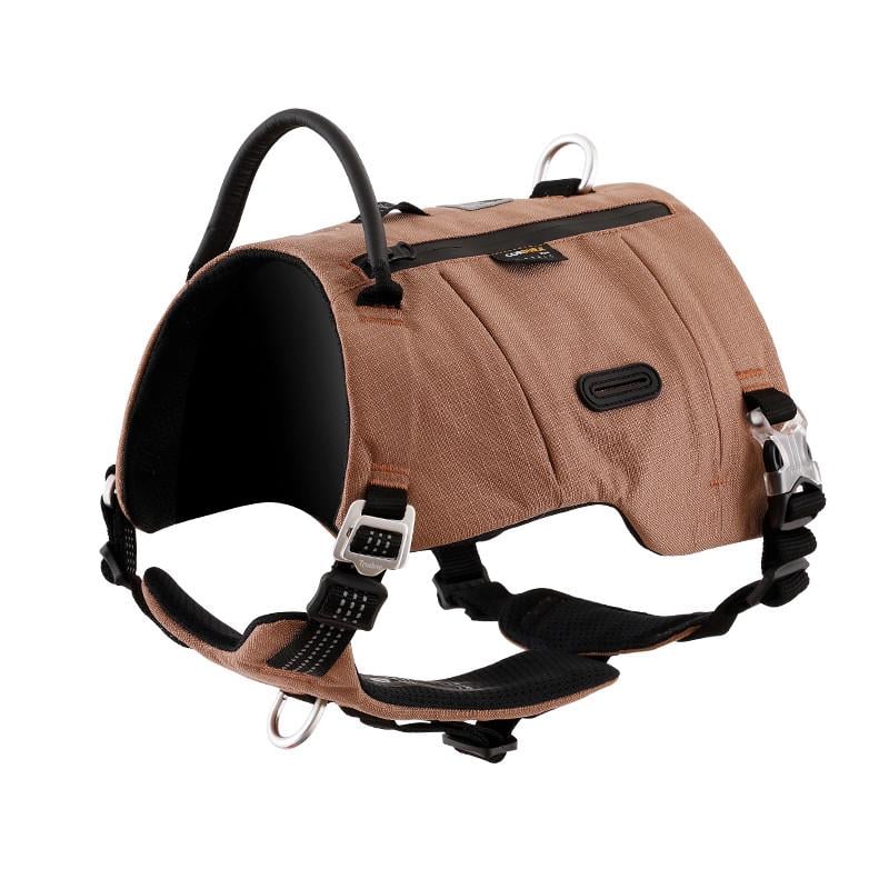 Шлея для собак Truelove TLB2251 светоотражающая из водонепроницаемой ткани Cordura регулируемая M Коричневый