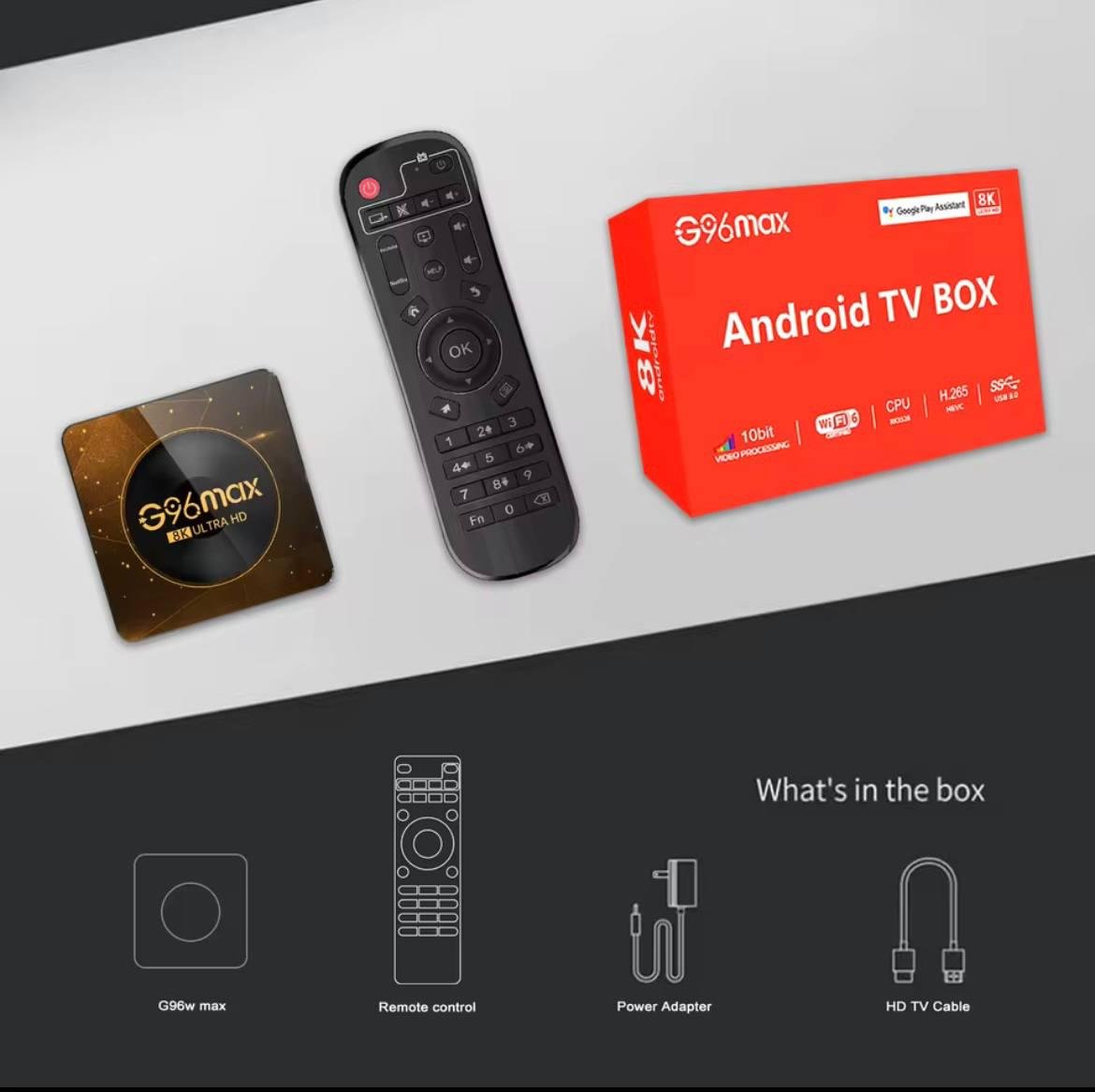 Приставка смарт G96 MAX 4/64 Гб Android 13 RK-3528 - фото 9 Приставка смарт G96 MAX 4/64 Гб Android 13 RK-3528 - фото 9