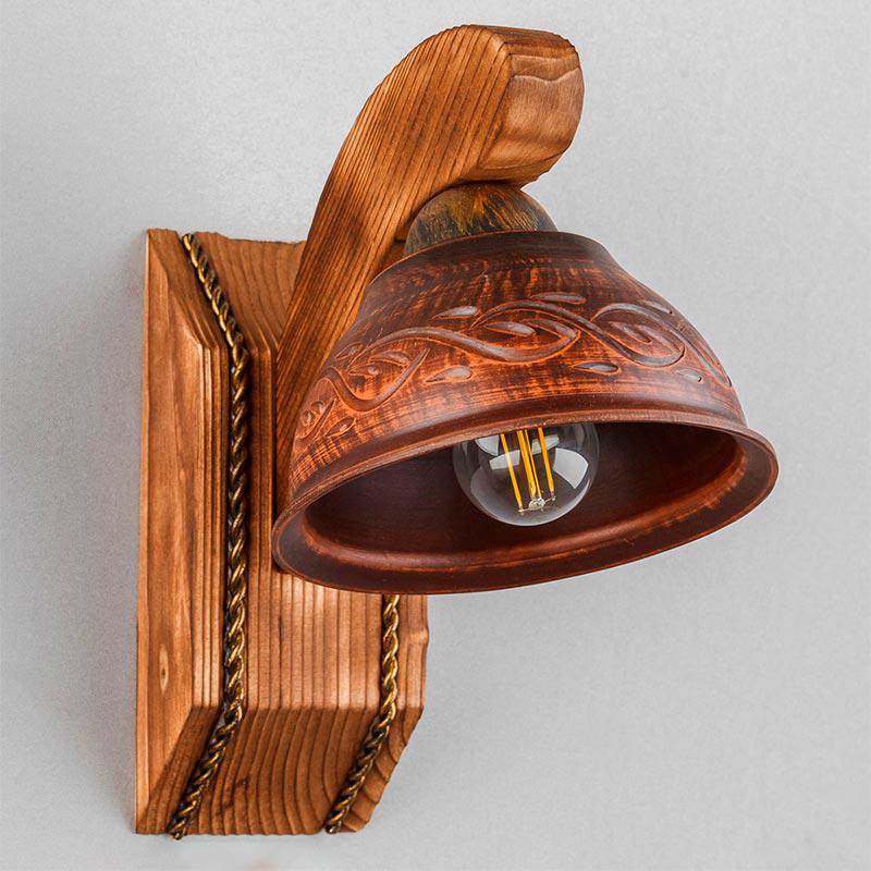 Настенный светильник из дерева Light House DL-18308/1W Венге/коричневый