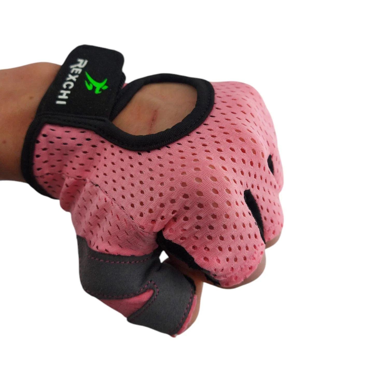 Рукавички для спорту GDragon Sport без пальців Рожевий (66_12_L2) - фото 11