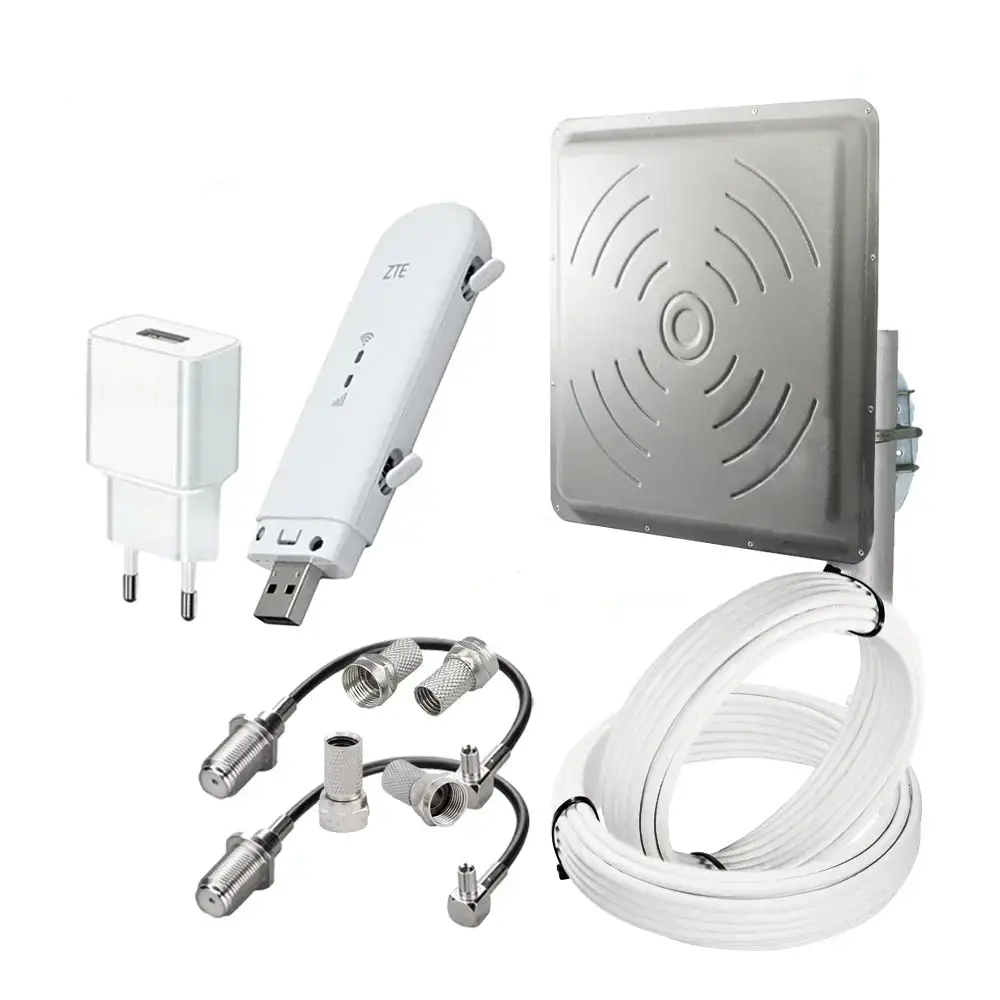 Комплект 4G с Wi-Fi модемом ZTE MF79U и мощная панельная антенная MIMO R-Net 2x24 Maxi (1749280820)