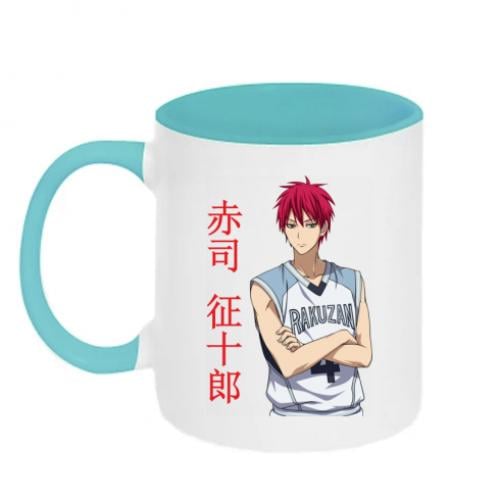 Кружка двухцветная Akashi Seijuro 320 мл Белый с бирюзовым (15172063-64-190452)