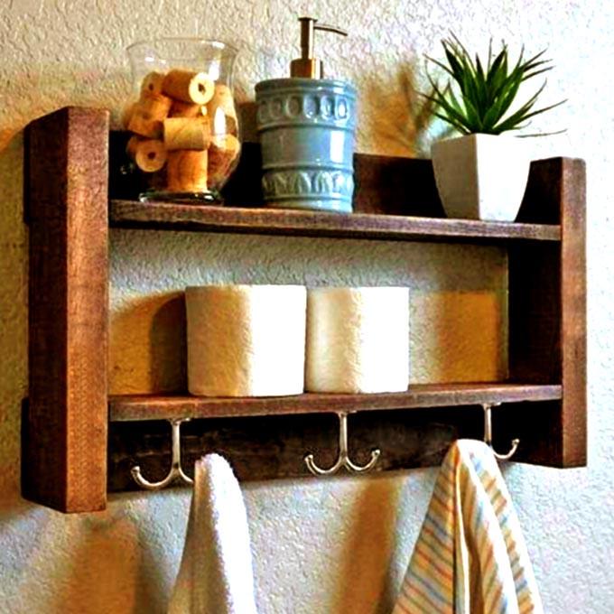 Полка для ванной из дерева Висбаден Латте (ВНП/001716)