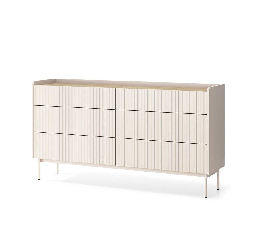 Комод Perfect Home Level 6S/153 с 6 ящиками Бежевый/Дуб сканди (PFH-091156) - фото 4 Комод Perfect Home Level 6S/153 с 6 ящиками Бежевый/Дуб сканди (PFH-091156) - фото 4