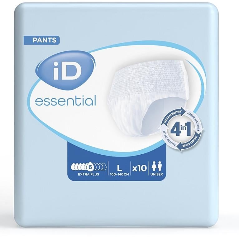 Подгузники-трусики для взрослых iD Essential Extra Plus L 100-140 см 10 шт. (000006800)