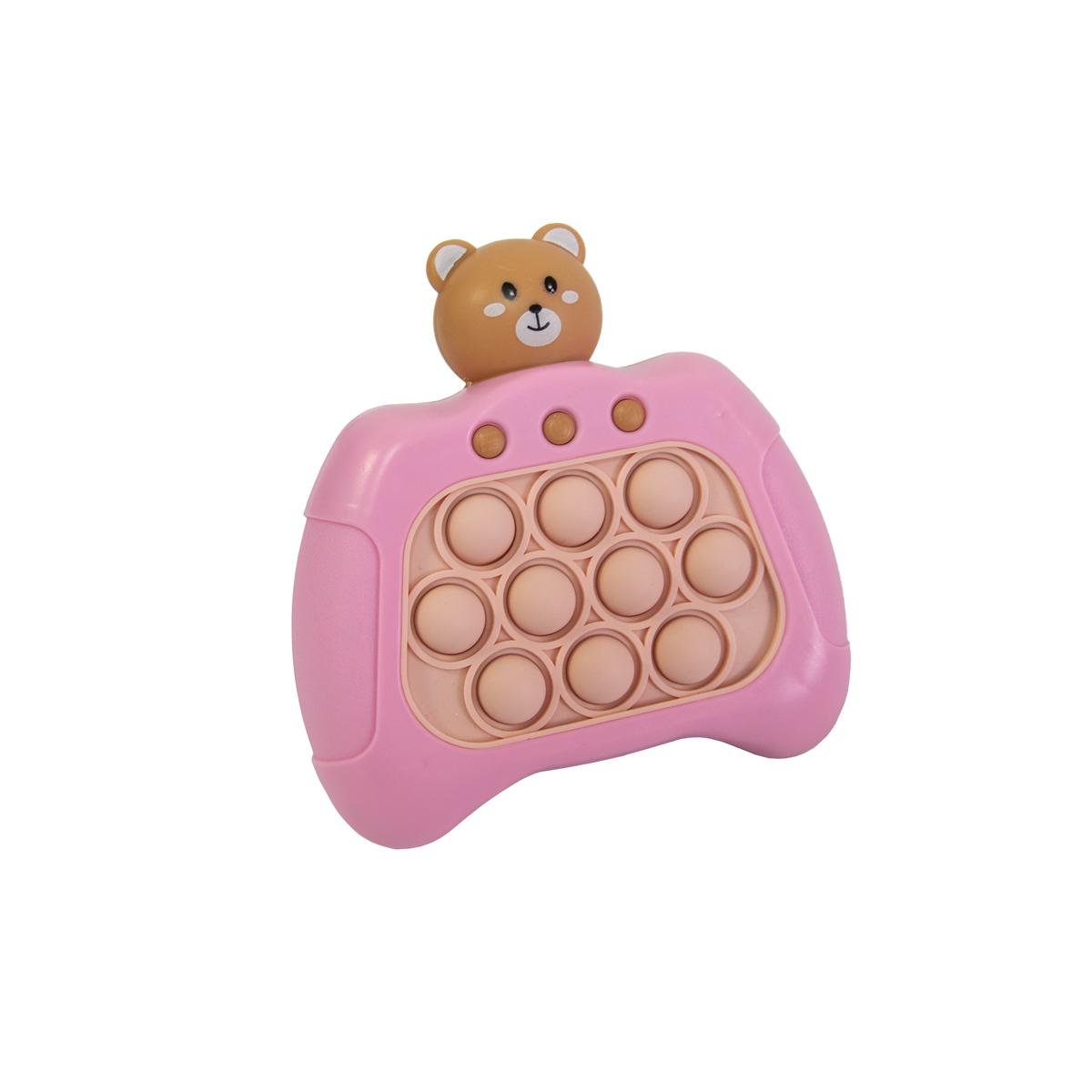 Антистресс для рук POP IT Quick Push Game machine с мишкой Розовый/Коричневый (1010371-Other-2)