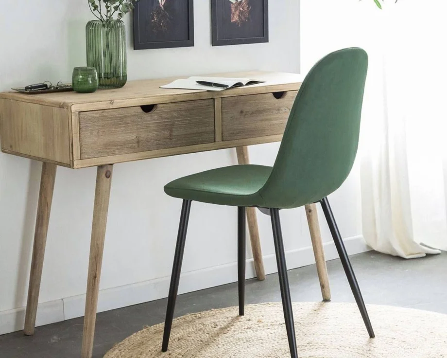 Стул Intarsio Luke Черный каркас/Зеленый - фото 8