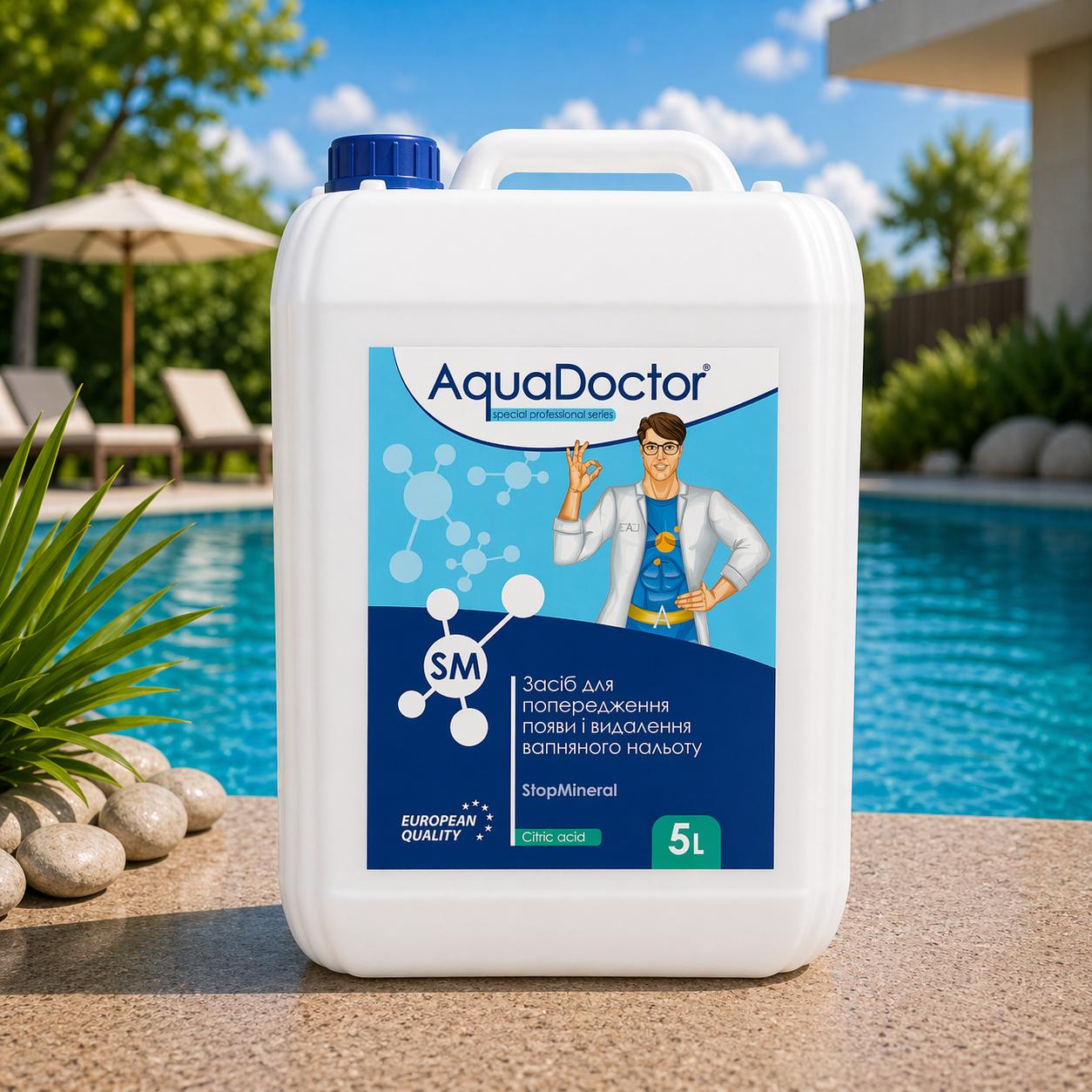 Средство для снижения жесткости воды в бассейне AquaDoctor SM StopMineral 5 л (20479)