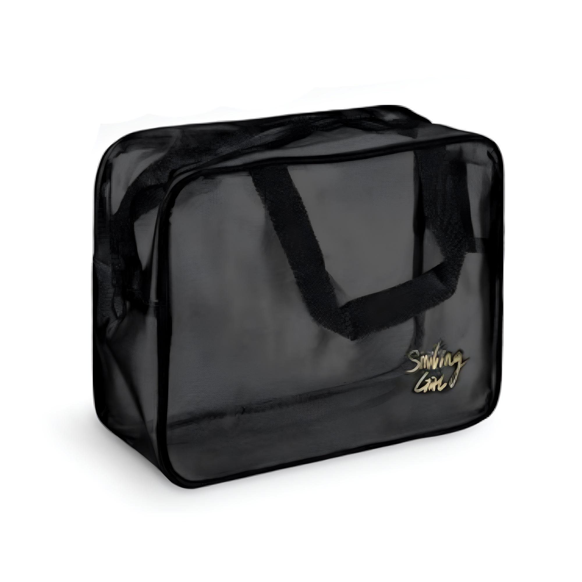 Косметичка дорожная Stenson R97694-1 26x20x10 см Прозрачный/Черный (27457206)