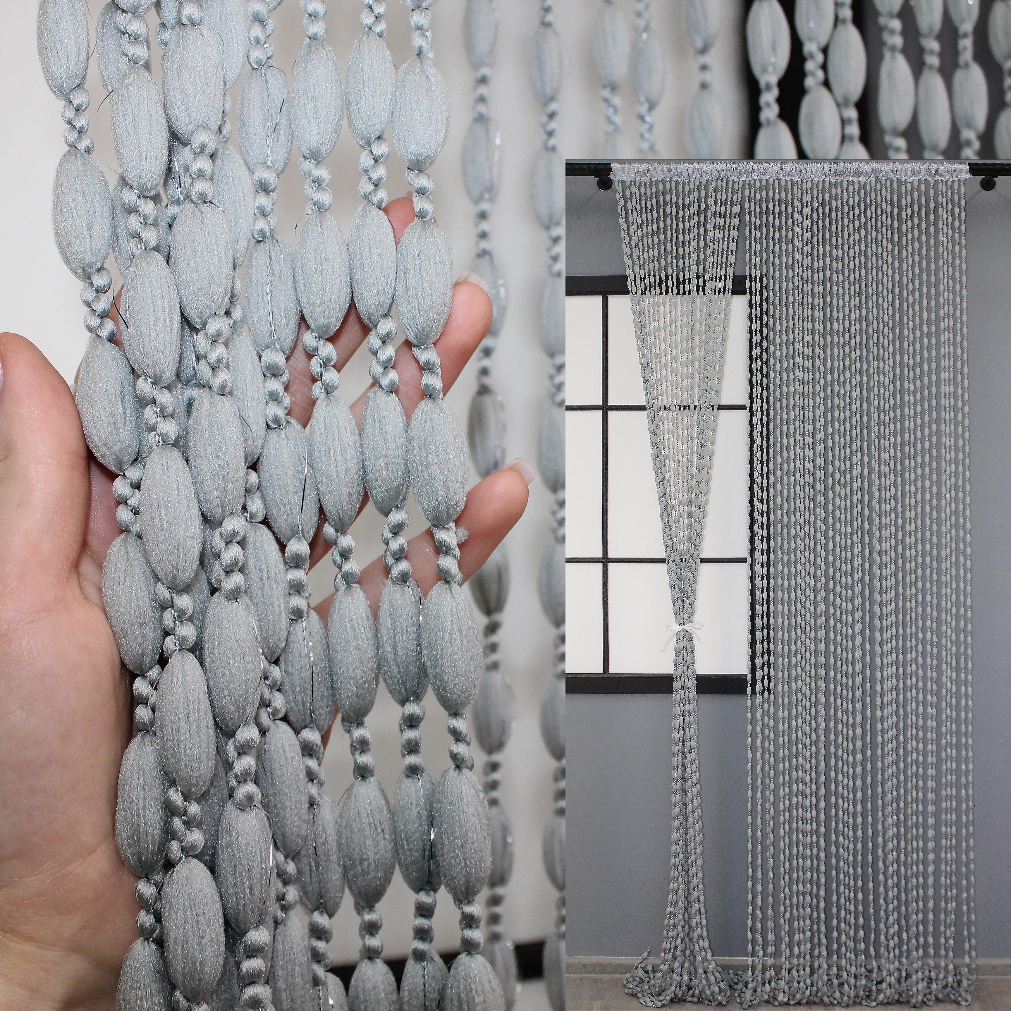 Шторы-нити шинилл с люрексом 300х300 см Серый (61-045) - фото 4 Шторы-нити шинилл с люрексом 300х300 см Серый (61-045) - фото 4