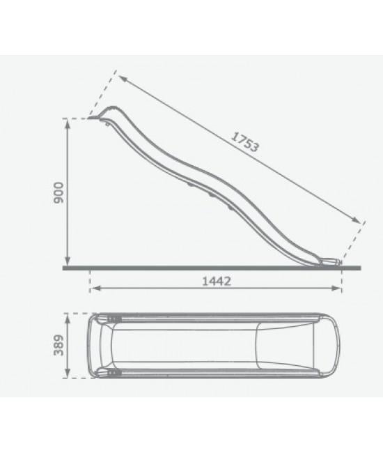 Горькая спуск Tweeb для детской площадки 1,8 м Синий (2744066839) - фото 2