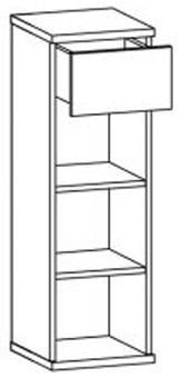 Комод-надставка в передпокій Мебель-Сервіс Тріо 1Д1Ш Дуб самоа (26922868) - фото 2