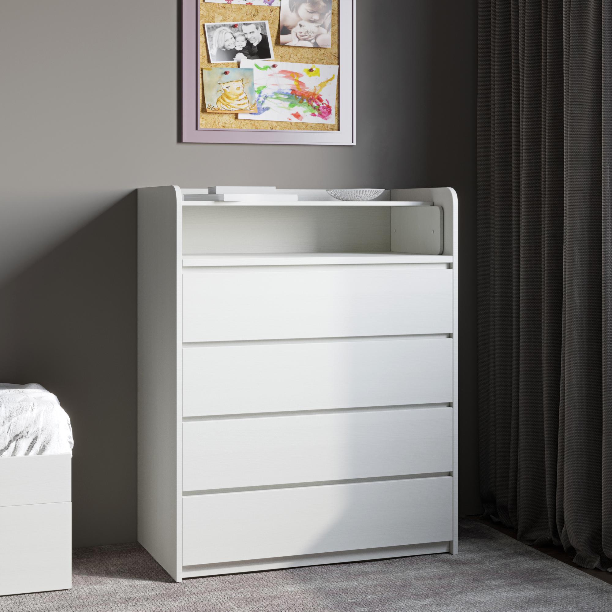 Комод із пеленатором Еверест телескопи 80х45х101,4 см Німфея Альба (EVR-2469) - фото 4