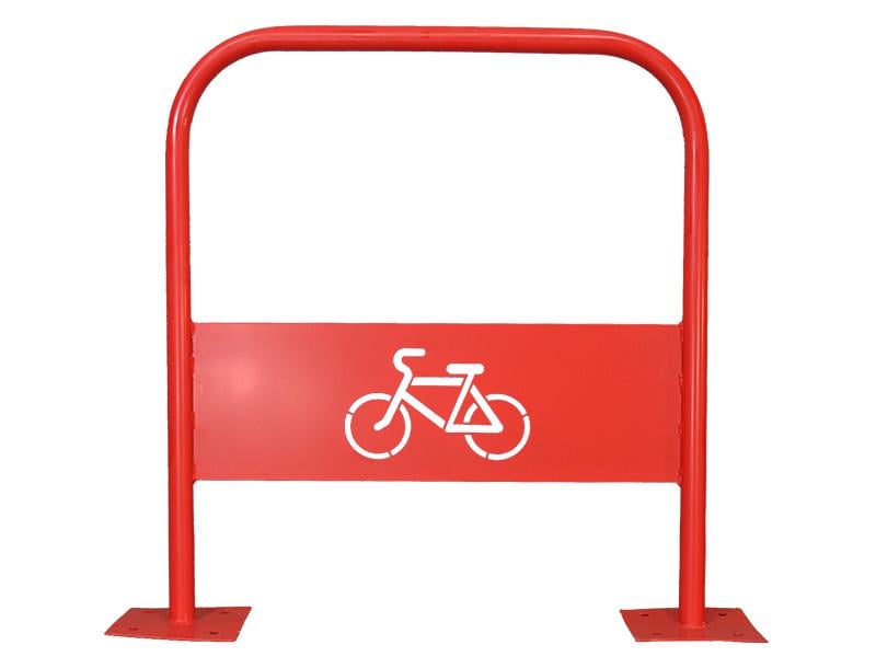 Велопарковка Kompred OL782 680х32х750 мм для одного велосипеда/цельносварная/тип П Красный Велопарковка Kompred OL782 680х32х750 мм для одного велосипеда/цельносварная/тип П Красный