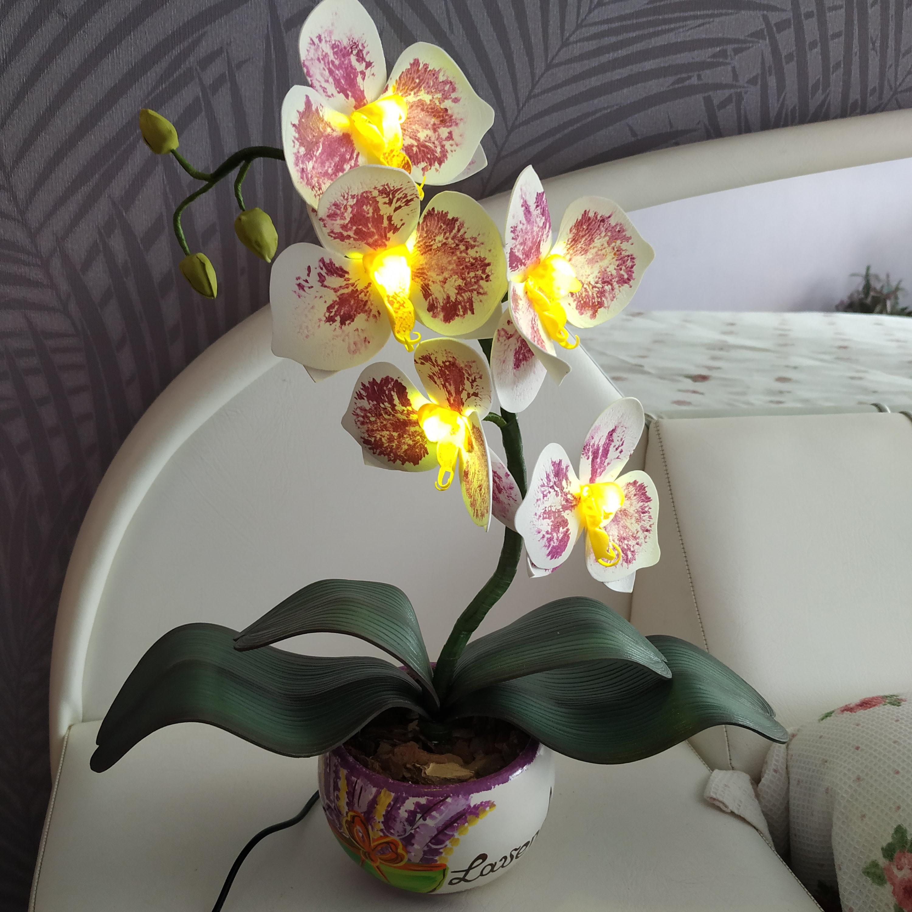 Світильник-нічник Біло-бузкова орхідея (КО11042203)