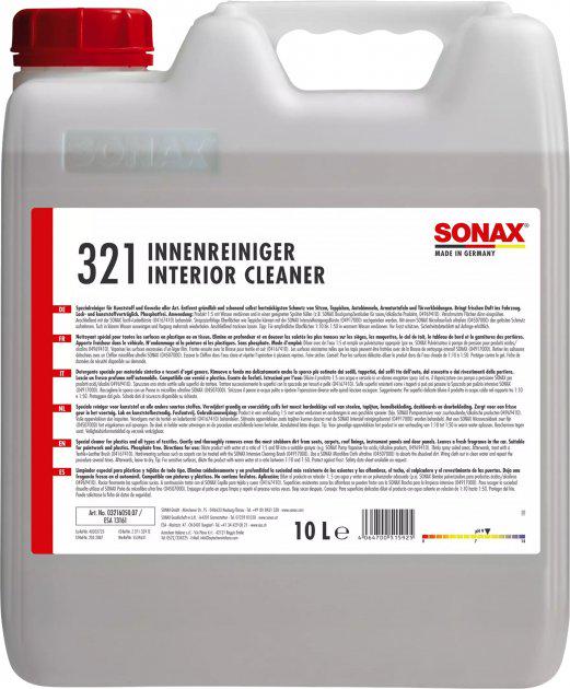 Концентрат очистителя интерьера автомобиля Sonax Interior Cleaner 10 л