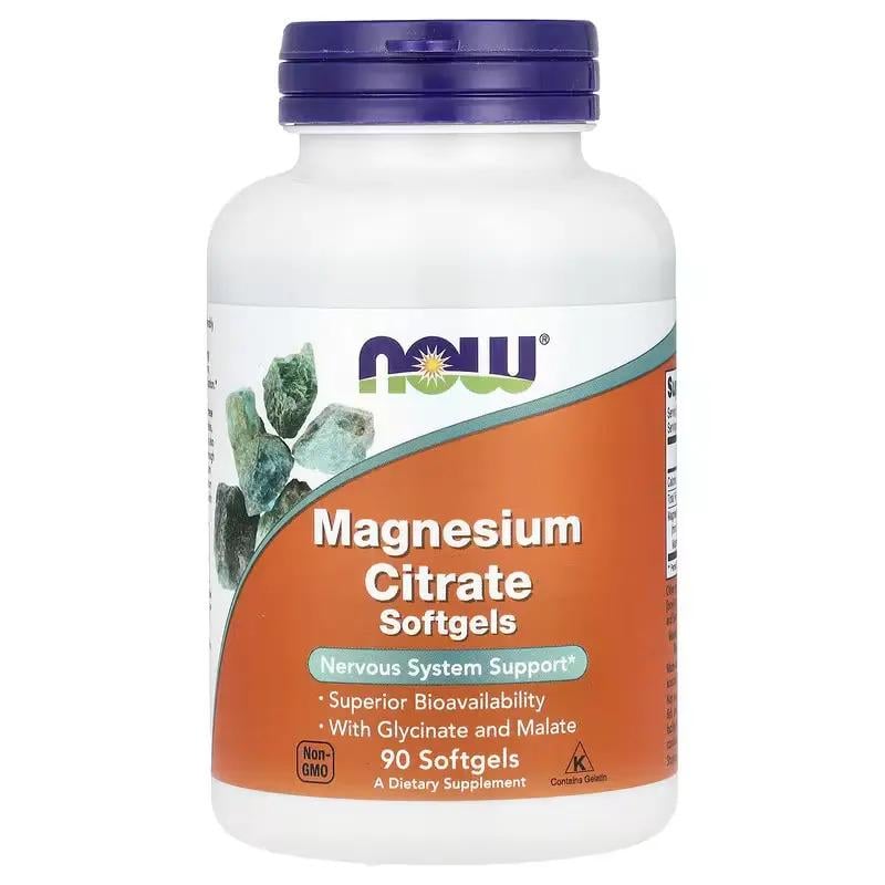 Цитрат магния NOW MAGNESIUM CITRATE 134mg 90 softgels (НФ-00000771)