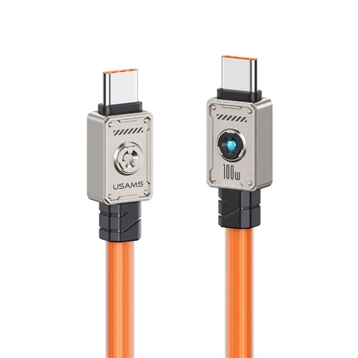 Кабель Usams US-SJ684 Type-C toType-C 100W 1,2 м Orange (25816158)