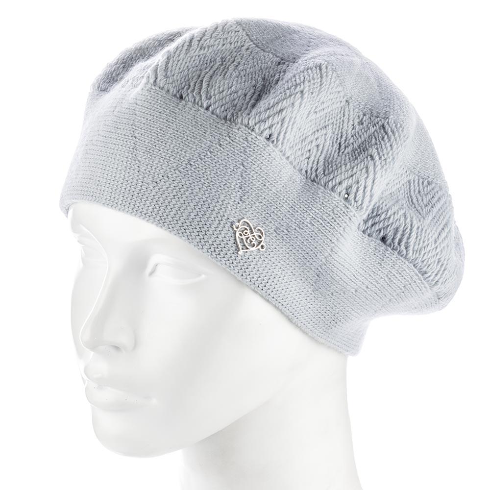Берет женский Zolly ZH252 двойной шерстяной пепел (154104)