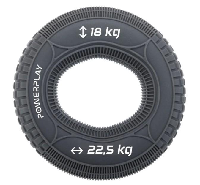Эспандер кистевой силиконовый PowerPlay PP-4330 Hand Grip Loops Medium 18-22,5-36 кг Серый (PP_4330_Grey_(18-22.5kg))