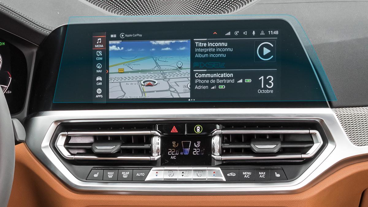 Защитное стекло Pixsel гибридное матовое на монитор BMW 4/M4 14,6" 2020-2023 G22/G23/G26/G82/G83