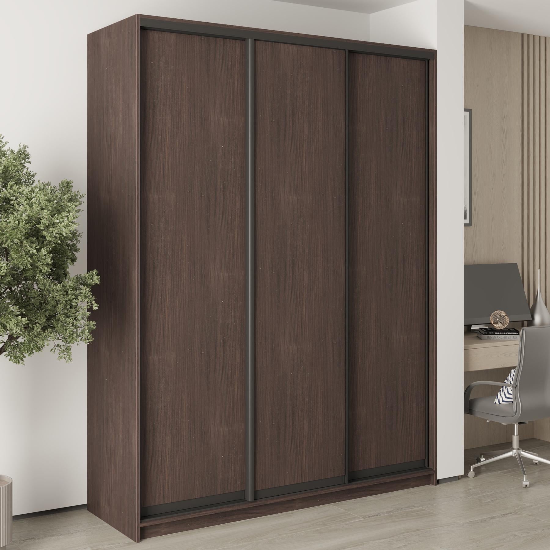 Шкаф-купе трехдверный MebelStar Стандарт BG 3ДСП 180x45x240 см Дуб ристрето (MBS-8616)