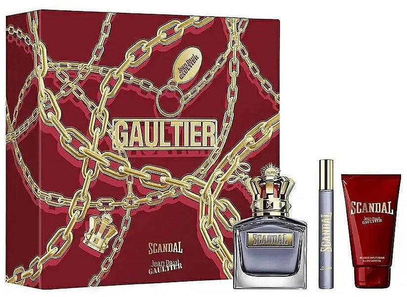 Подарочный набор для мужчин Jean Paul Gaultier Scandal туалетная вода 100/мини 10 мл/гель для душа 75 мл (390641)