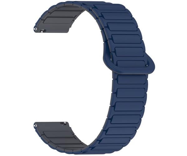 Ремешок Silicone Magnetic для смарт-часов Samsung Galaxy Watch FE 40 мм Watch 7/6/5 20 мм Синий