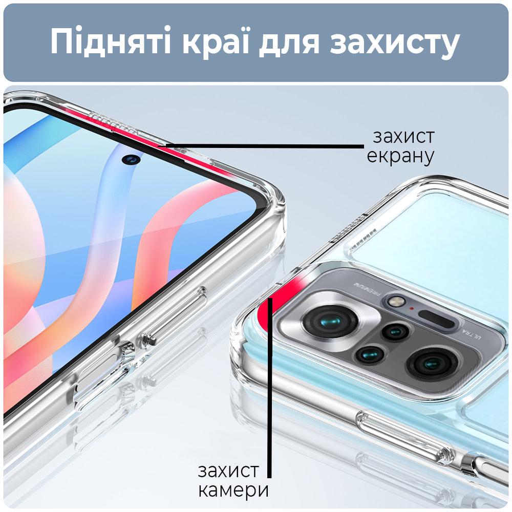 Силиконовый чехол Space Xiaomi Redmi Note 10 Pro (прозрачный) (35380) - фото 5