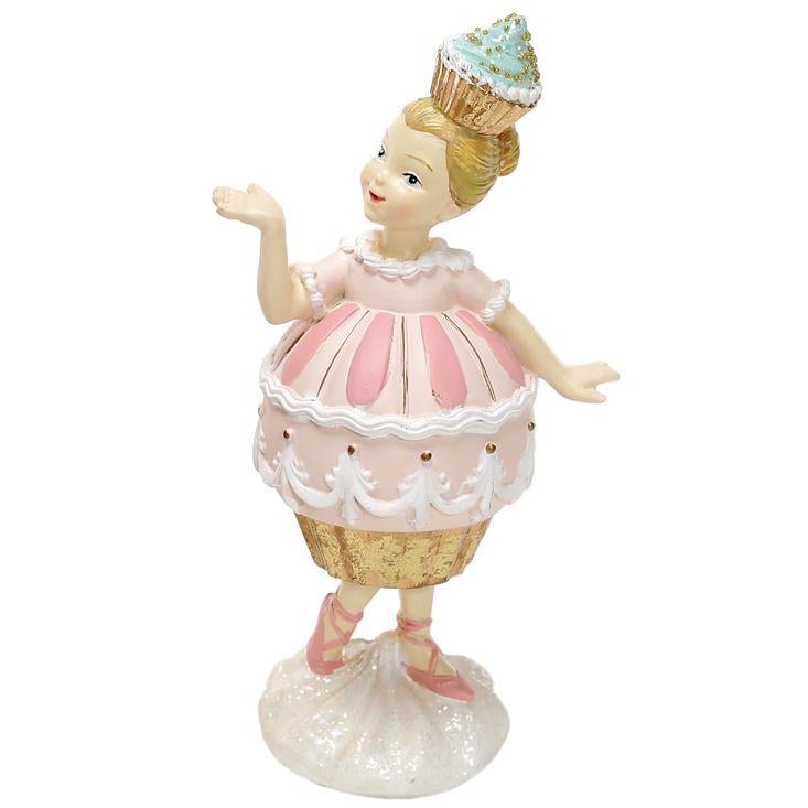 Декоративная статуэтка Bonadi Леди-капкейк 17,1 см Розовый (838-392)