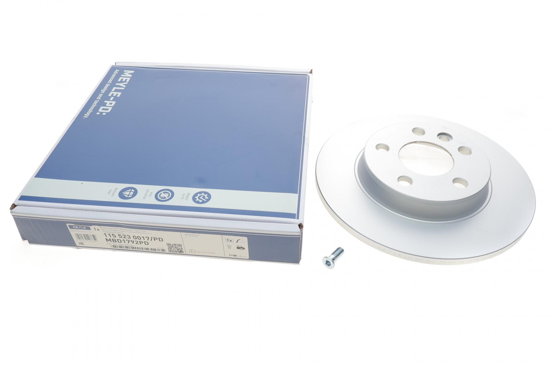 Диск тормозной задний Meyle VW T4 91-03 280x12 мм (115 523 0017/PD MEYLE)