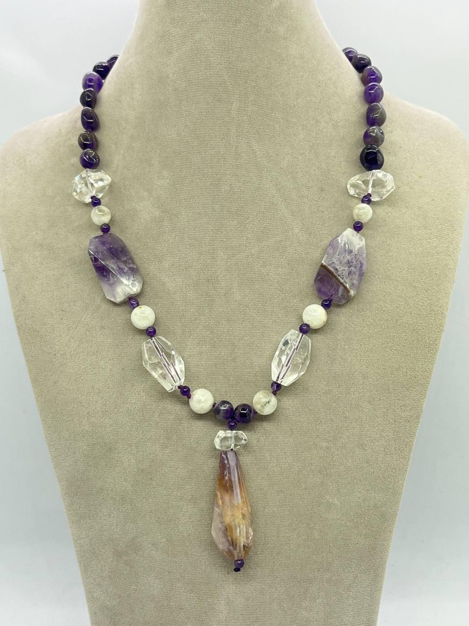 Бусы аметист 50 см (10446)